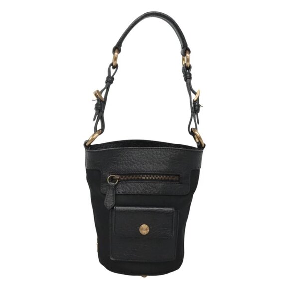 PRADA Shoulder Bag Nylon Leather Black Auth MY028V - Picture 1 of 16
